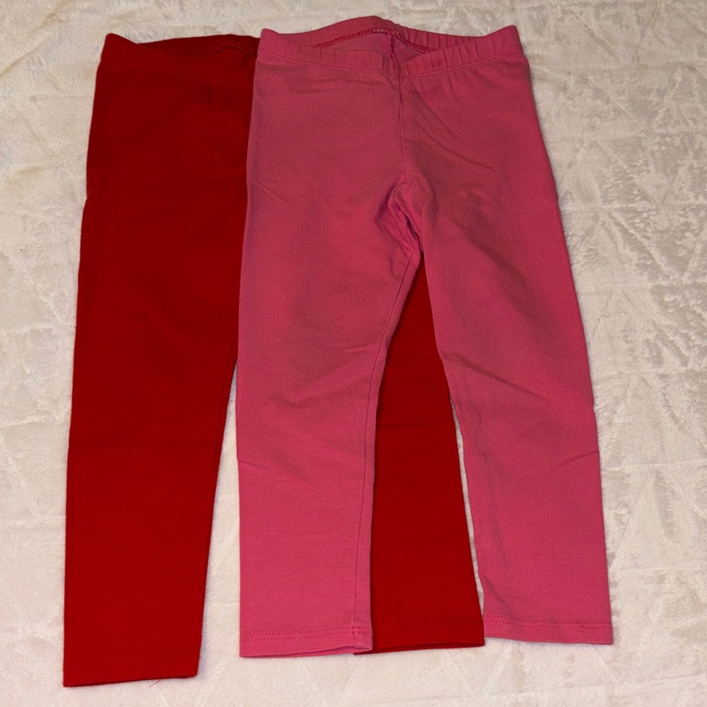 Cat & Jack Vibrant Red and Pink Leggings